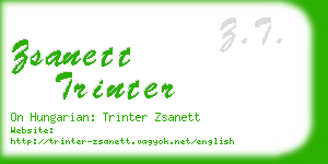 zsanett trinter business card